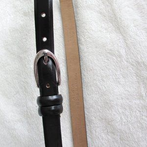 Eddie Bauer Women's Black Leather Belt